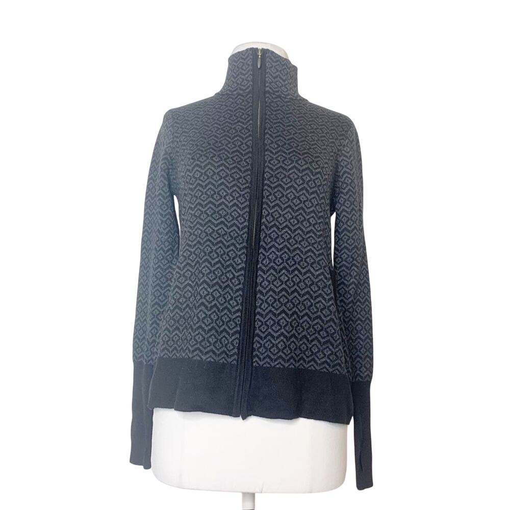 NWT Aspen printed full zip sweater